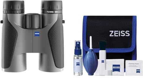 Zeiss Terra ED Fernglas und Reinigungsset, 10 x 42, Grau