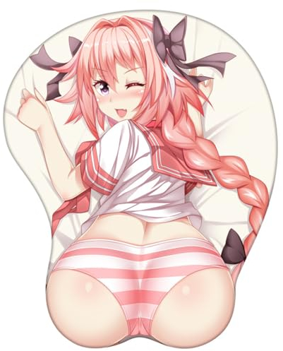 Anime Fate Astolfo 3D Mauspad Mit Handgelenkauflage - Gaming Ergonomisches Rutschfestes Mauspad (Astolfo-B) (Size:2)