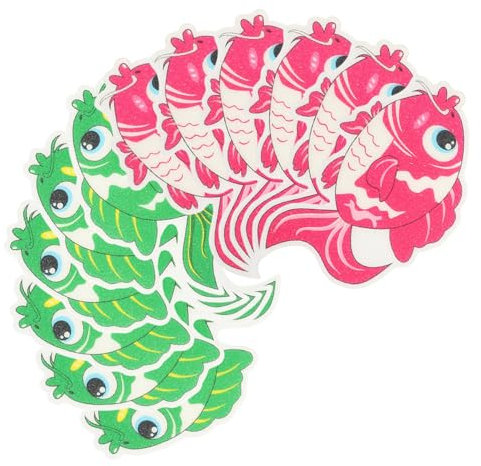 LABRIMP 12piezas Pegatinas Antideslizantes para Baño Diseño Peces Adhesivas Peva Prevención Resbalones para Bañeras y Hotel