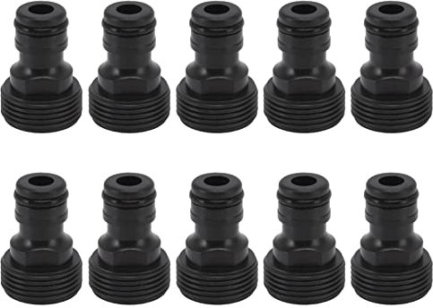 Lot de 10 Raccords Rapides pour Tuyau D'arrosage, Raccord de Tuyau G3/4, Filetage Extérieur 25 Mm, Raccord Rapide, Adaptateur de Mamelon de Robinet