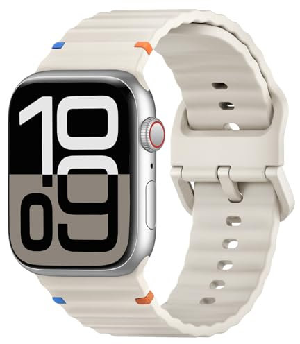 Sports Straps for Apple Watch Strap 40mm 41mm 42mm 38mm 45mm 44mm 46mm iWatch Straps for Women Men,Waterproof Soft Silicone Band for Apple Watch Series 10 9 8 7 6 5 4 3 SE 2nd Ultra/2 49mm 40 41 45 mm
