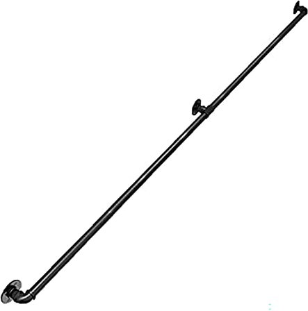 Aqyxdbp Ringhiera per Scale da 1-20 Piedi,corrimano in Tubo di Ferro battuto,bracciolo di Sicurezza a Parete,corrimano per Scale per Anziani disabili (Dimensioni: 6 Piedi/1,8 m)