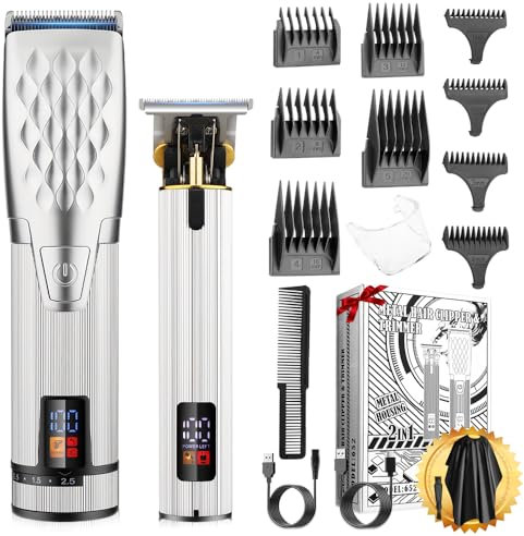 VORIS Haarschneidemaschine Set für Herren 2025, Haarschneider, Bartschneider, Haartrimmer, Friseur, Rasierer, Pflegeset, IPX7 Wasserdicht, Wiederaufladbar für Männer