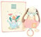 Doudou et Compagnie - LAPIN CIBOULETTE - Doudou Lapin Boîte à Musique Rose - 20cm - avec Boîte Cadeau pour Offrir - Idée Cadeau Pour Enfants Filles et Garçon dès la Naissance - DC4210