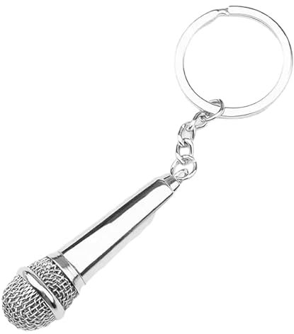 Karaoke Microphone Music Singer Portable Mic Keyring Charm