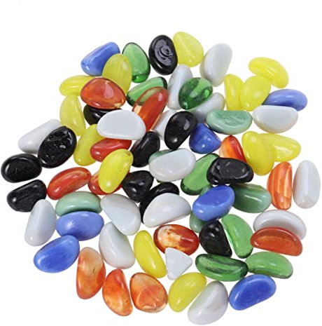 Happyyami Aquarium-Dekoration Naturstein- Kieselsteine ​​und Sandsteine ​​für Aquarienzubehör Mikrolandschaft Dekorative Steine 500 G Beutel