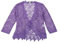 Allegra K Donna Coprispalle in Pizzo Elegante Cardigan con Maniche A 3/4 Trasparente Bolero Viola XL