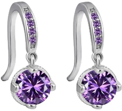Hypoallergener modischer Moissanit-Ohrring aus 925er-Sterlingsilber für Frauen, kleine Goldcreolen für Geschenke, Titaium, flache Rückseite, Freundin, Mutter, Mutter, leicht, bunt, Einheitsgröße, Van