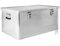 Trucky Aluminium Box mit Deckel Silber Alu Kiste Box Alukiste 135 Liter Transportbox Metallbox Alu Aufbewahrungsbox Boxen Abschliessbar Metallkiste