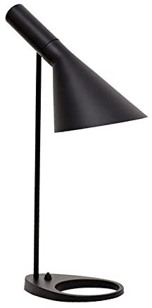 Adjustable LED Desk Lamp - Black Wrought Iron Table Light Eye Protection Nordic Metal Design Modern Minimalist Style for Bedroom Living Room Creative Workspace