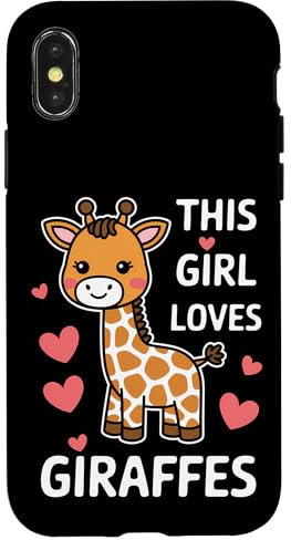 This Girl Loves Giraffes Case for iPhone X/XS