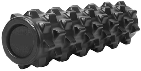 Sport-Schaumstoffrolle Foam Roller Presse Gymnastik Pulley Yoga Spalte Fitness Ausrüstung Zurück Massage Gym Übung Muskel Entspannung(45x12.5cm Black)
