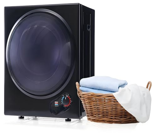 Minisecadora de bajo Consumo de 2,5 kg (850 W) con calefacción PTC | Carga Frontal, si-stema de extracción de Humos | Temporizador de 65 °C y 200 min | Doble Filtro, Montaje en Pared,A