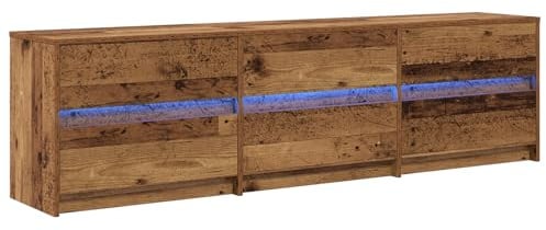 vidaXL TV Cabinet Brown 180 x 34 x 50 cm, Rectangular, Rustic Tv Stand, Minimalist Storage Shelving, Stylish Home Bar, Multi-Functional Living Room Furniture