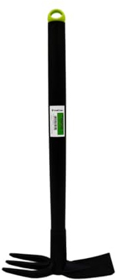 ValOak Zappetta Plant Love – Zappa Quadra con Tridente 46,5 cm | Per Dissodare, Arieggiare e Sarchiare | Plastica Resistente | Made in Italy