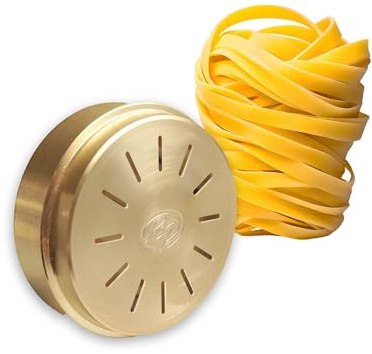 Kenny Professional Bronze Pasta-Matrizen kompatibel mit Kenwood Nudelpresse 'Pasta Fresca', Professionelle Nudelformen für Lange und Kurze Pasta-Sorten (Tagliatelle 6mm)