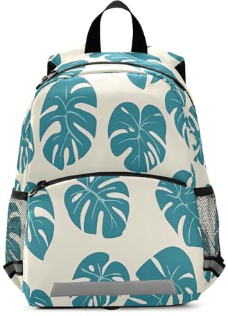ISAOA Mini sac à dos pour enfant Motif feuille Monstera pour bébé fille garçon