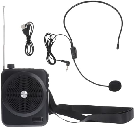 Amplificateur Vocal sans Fil 35w Portable en Abs Noir | Connexion sans Fil, pour Conférences et Activités Extérieures, Équipement Audio Compact et Léger