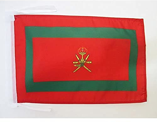 AZ FLAG Flagge Königliche Standarte des Sultans von Oman 45x30 cm Kordeln