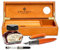Diplomat Aero Füllhalter Set in orange mit Edelstahlfeder M und farblich perfekt passender Füllhaltertinte in einer hochwertigen Schatulle aus Edelholz