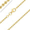 PLANETYS - Kugelkette Moon, diamantiert, Sterling-Silber 925/1000, 18 Karat Gelbgold, Breite 2 mm, 40 – 45 – 50 – 55 – 60 – 65 – 70 cm, Sterling Silber