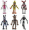 Xinchangda FNAF Figuren-Set, Fünf-Nacht-Spiel, abnehmbar, leuchtend, Foxy-Schwester-Standort, Horror-Statue, Modell mit Beleuchtung, 6 Stück