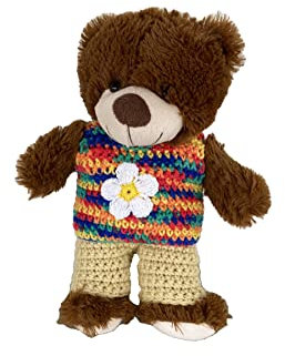 Trägerhose und Shirt für Teddy 30 cm mit Gänseblümchen