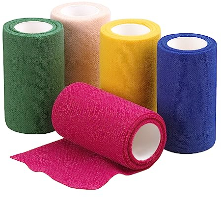Askina Haft Color Sortimentsbox, Fixierbinden, 10 Rollen in 5 verschiedenen Farben, 8 cm x 4 m