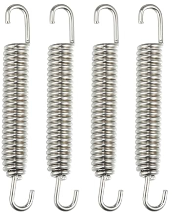 A ABSOPRO 4 Pcs Échappement Tuyau Ressort pour Motos 80mm 3.15 Couleur Argent
