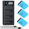 Homesuit LP-E17 Akku 1400mAh und USB LCD Ladegerät Kit für Canon Rebel SL3 SL2 T8i T7i T6i T6s EOS R10 RP M3 M5 M6 200D 77D 750D 760D 800D 8000D (3er-Pack)