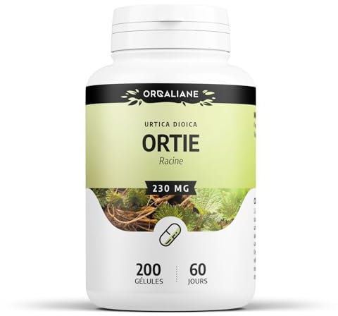 Ortie partie aérienne Biologique | 630 mg/jour | Urtica dioica | Certifié Ecocert | 200 Gélules