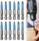 12Pcs Screwdriver Bits, Six Styles, Phillips Bit, Electric Screwdriver Bits, Magnetic, Set, for Electric Manual Screwdrivers(PZ1 PZ2 PZ3 PH1 PH2 PH3)
