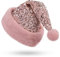 KONVINIT Pailletten Weihnachtsmütze Nikolausmütze Erwachsene Luxus Glitzer Weihnachtsmann Mütze Santa Claus Mütze für Herren und Damen,rosa