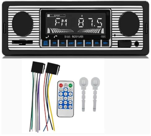 Buithafu Car Stereo with Bluetooth, Car Radio with USB/SD/AUX Port, Car Audio FM Radio, Digital MP3 Player, Handsfree Calling with Wireless Remote Control
