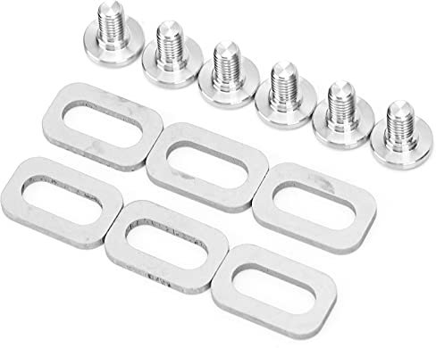 RiToEasysports Juego de Tornillos para Calas, Juego de Tornillos para Calas de Pedales de Ciclismo, y Arandelas de Montaje, de Aleacin de Titanio, Adecuado para