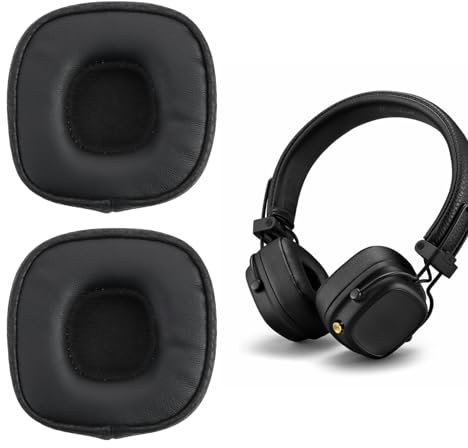 1 Paio Cuscinetti Cuffie Compatibile con Marshall Major III, Padiglioni Cuffie di Ricambio per Marshall Wired/Wireless Bluetooth, Ear Pads Memory Foam Protein Leather Compatibile con Major 3