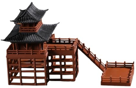 Toyvian Decorazione da Giardino Miniatura Statua Edificio Antico su Palafitte Esagonali Accessori per Bonsai Paesaggio per Acquario Ornamento Paesaggistico