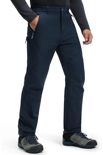 Libin Thermohose Herren Winter Softshellhose Wasserdicht | Winddicht Gefüttert Skihose Wanderhose Winterhose Outdoorhose Schneehose Regenhose Trekkinghose