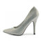 Bismaa Mens Womens Drag Queen Cross Dresser HIGH Heel Pointy Toe Court Shoes Big Sizes UK 9,10,11,12 (UK 10/EU 44, Silver Glitter)