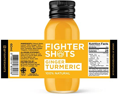 Fighter Shots Ginger + Turmeric Shot 60 ml