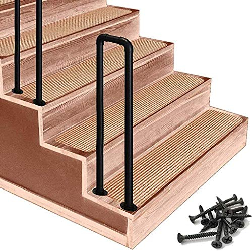 ZWLI Handlauf Treppen 35-100CM Höhe gewölbt U Anti-Rutsch-Geländer Unterstützung Industrie, Installationskit, Loft Gartenbalkon