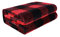 PICCOCASA Couverture Plaid Lit pour Canapé en Molleton Flanelle Peluche Carreaux Buffalo Chaude Rouge et Noir 75 x 100 cm