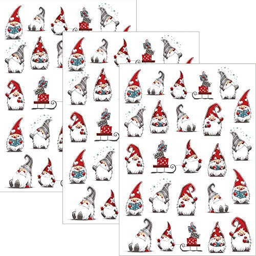 Kracht Geschirrtuch im 3er-Pack Baumwolle Wichtel Größe 45x70 cm