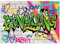 Einladungskarten Graffiti Kindergeburtstag 12er Set – coole Geburtstagseinladungen für Mädchen, Jungen, Teenager bis 12 Jahre – universelle Einladung Karte, Partyeinladung Einschulung und Geburtstag