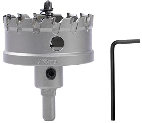 Dribotway Bi-Metal Hole Saw 68mm TCT Carbide Heavy Duty Industrial Grade Stainless Steel Hole Cutter for Mental Wood Stainless Steel Plastic Copper