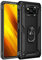 Max Power Digital Funda para móvil Xiaomi Poco X3 NFC/Poco X3 Pro con Anillo Giratorio 360 Metálico Imán Carcasa Magnética Rígida Antigolpes Resistente Soporte Bumper Case (Xiaomi Poco X3, Negro)