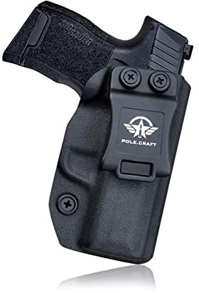Gun Holster, Sig P365 Holsters IWB Kydex Holster Custom Fit: Sig Sauer P365 / P365 SAS Pistol - Innen Bund verdeckt tragen - ADJ. Cant Retention - Mag-Button abdecken - Holster Tasche (Black, Right)