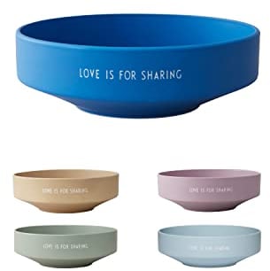 Design Letters Snack Schale Kobaltblau 600 Ml | Porzellan Snackschale mit Eingravierten Buchstaben | Salatschüssel, Müslischalen, Rührschüssel, Bowl | Geschenke für Frauen, Geschenke für Männer