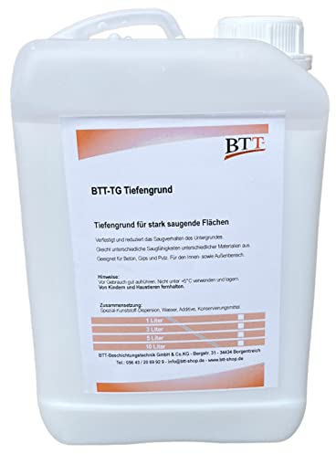 BTT-TG Tiefengrund Untergrundvorbereitung für Fassaden, Putzgrund, Wand 3 Liter