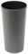 Tymar Pot de fleurs avec insert, pot de fleurs en plastique, grand pot de fleurs, forme ronde, aspect ciseau, intérieur et extérieur, jardin, balcon, terrasse, maison (graphite haut, Ø 30 cm)